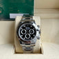 Rolex Daytona Black Diamond Dial White Bezel Watch