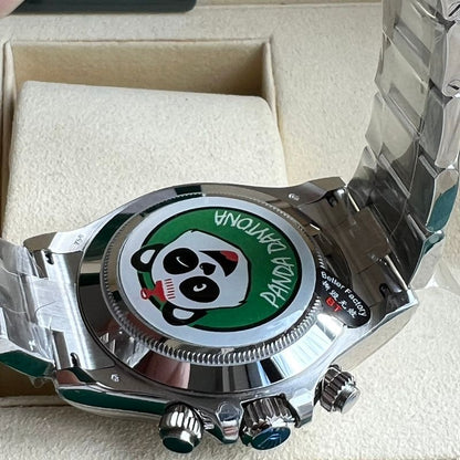 Rolex Daytona Black Diamond Dial White Bezel Watch
