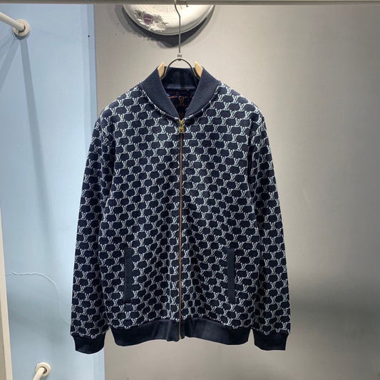 LV Double-Sided Knitted Jacquard Pilot Jacket