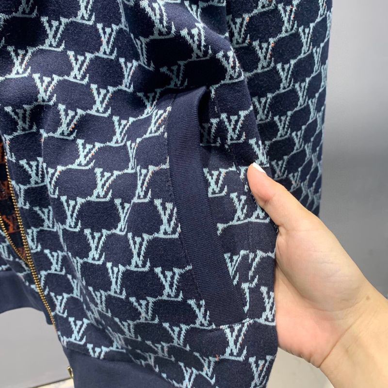 LV Double-Sided Knitted Jacquard Pilot Jacket