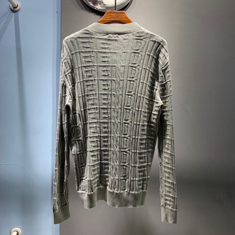 Fendi All-Season Logo Jacquard Cardigan