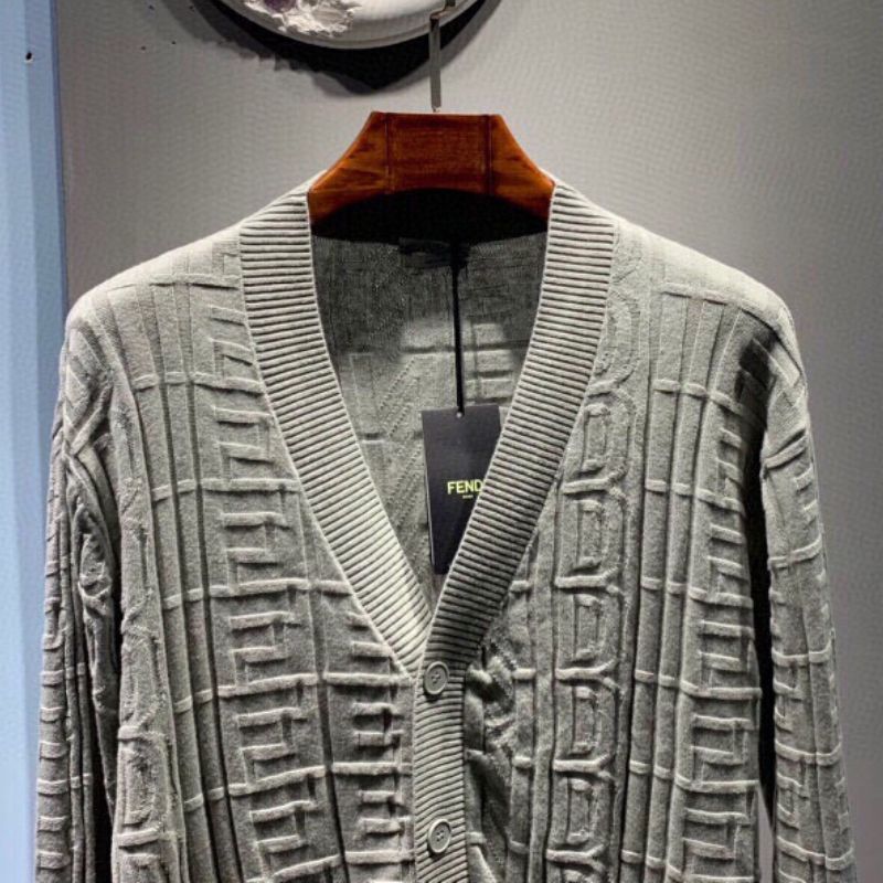 Fendi All-Season Logo Jacquard Cardigan