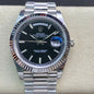 Rolex Black Silver Watch