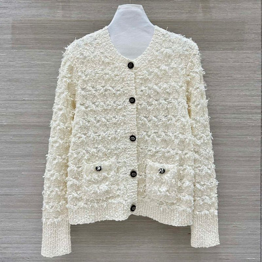 Dior 25 Early Spring Hollow Crochet Cardigan