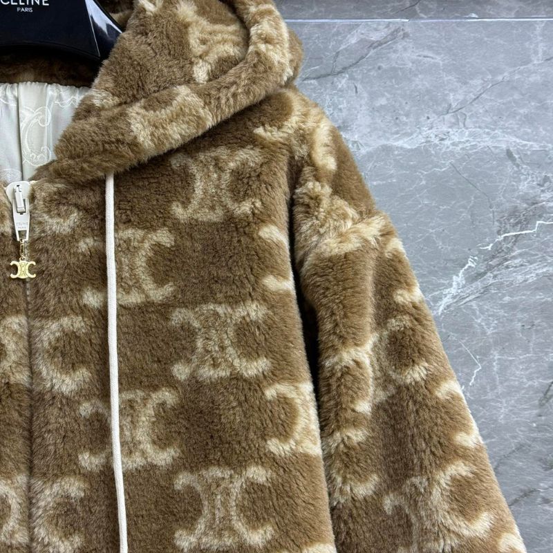 Celine Full Logo Teddy Jacket