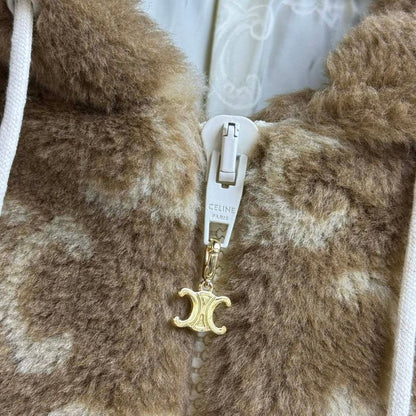 Celine Full Logo Teddy Jacket