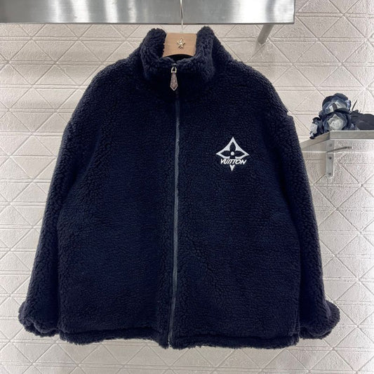 Louis Vuitton Teddy Stand-Up Collar Zipper Jacket