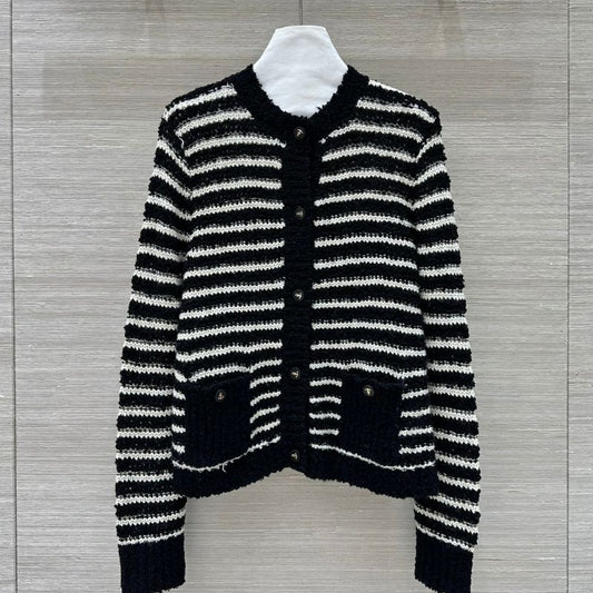 Dior Hand-Crocheted Striped Cardigan