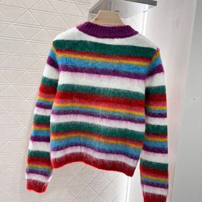 Dior Mohair Knitted Stripe Cardigan