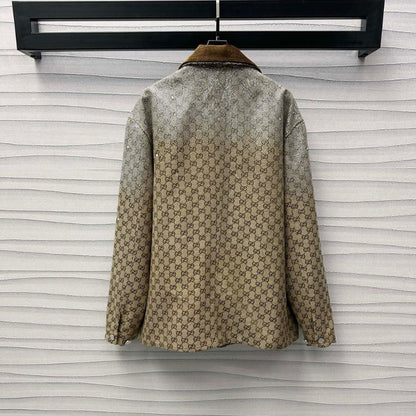 Gucci Detachable Rhinestone Collar Jacquard Jacket