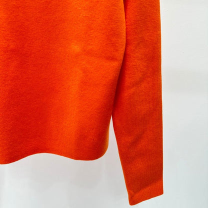 Hermes Solid Color High-Collar Logo Sweater