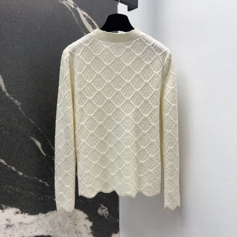 Chanel Diamond Pattern Knitted Pullover Sweater