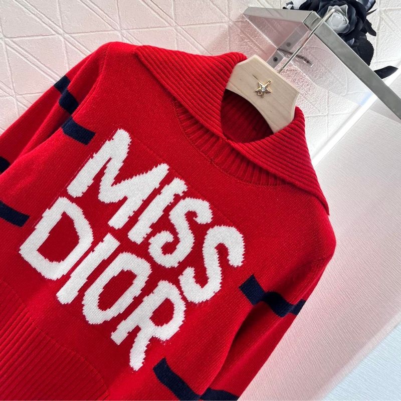 Dior Ski High Collar Knit Pullover Sweater