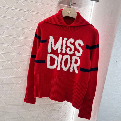 Dior Ski High Collar Knit Pullover Sweater