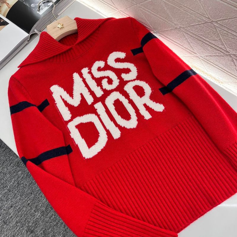 Dior Ski High Collar Knit Pullover Sweater