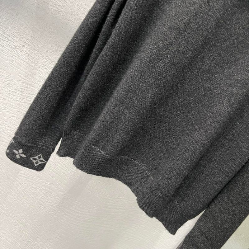 Louis Vuitton 24FW Black Intarsia Logo Knitted Sweater