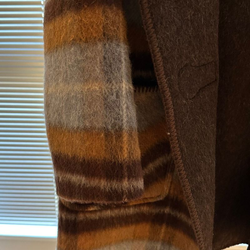 Celine Premium Wool Plaid Bathrobe Coat