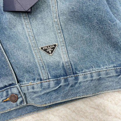 Prada Regenerative Denim Waistcoat Jacket