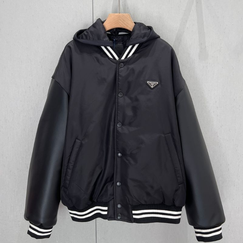 Prada Oversized Pilot Hooded Cotton Jacket