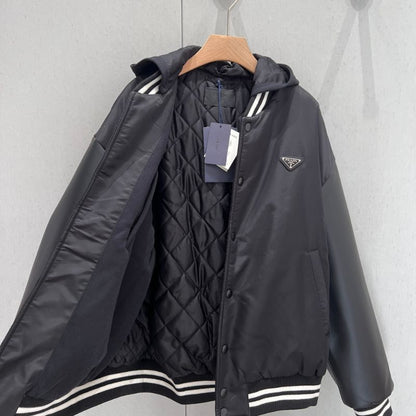 Prada Oversized Pilot Hooded Cotton Jacket