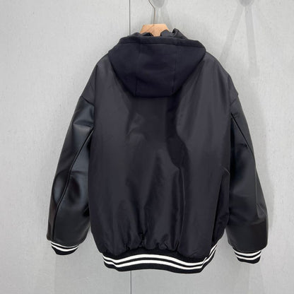 Prada Oversized Pilot Hooded Cotton Jacket