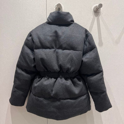 Prada Belted Woolen Down Jacket