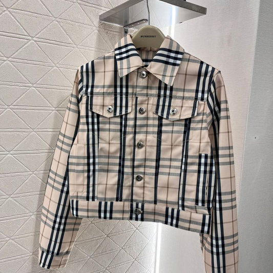 Burberry Plaid Denim Jacket