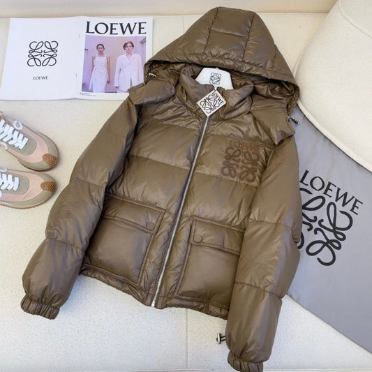 Loewe Hooded Short Down Jacket