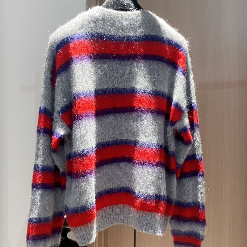 YSL Knitted Short Haired Mohair Long Sleeves Sweater