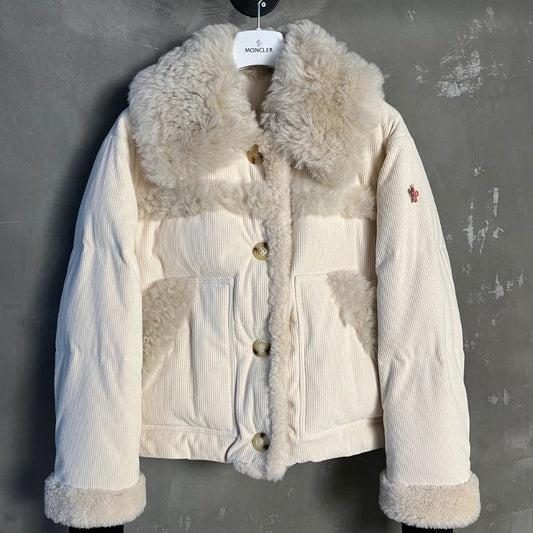 Moncler Bazaar Wool Fur Corduroy Down Jacket