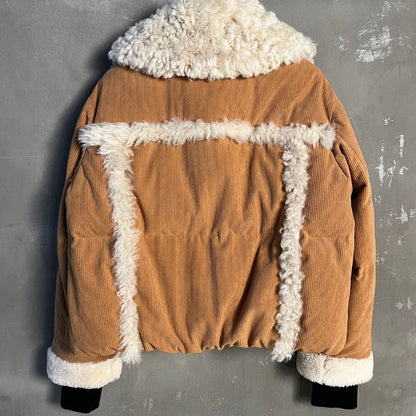 Moncler Luxe Wool Fur Hybrid Jacket