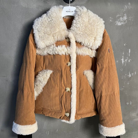 Moncler Luxe Wool Fur Hybrid Jacket