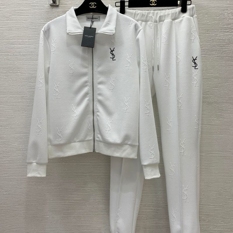 YSL Classic Monogram Embossed Sports Suit