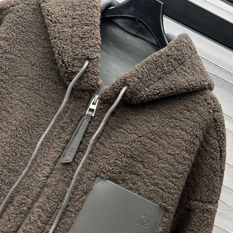 Loewe Hooded Teddy Lambswool Jacket