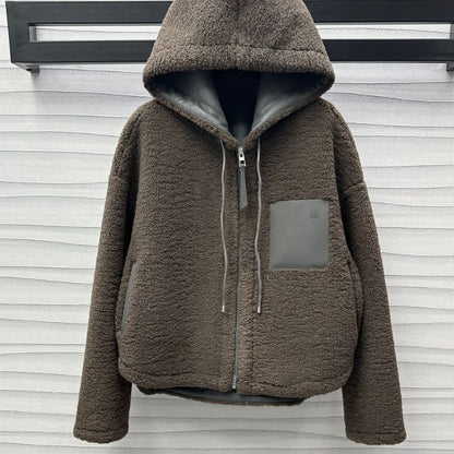 Loewe Hooded Teddy Lambswool Jacket