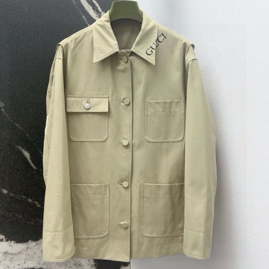 Gucci Joey Yung Retro Letter Design Windbreaker Jacket