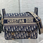 Dior Diorcamp Blue Dior Oblique Embroidery Bag