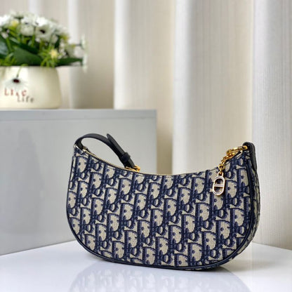 Dior Lounge Blue Oblique Jacquard Bag