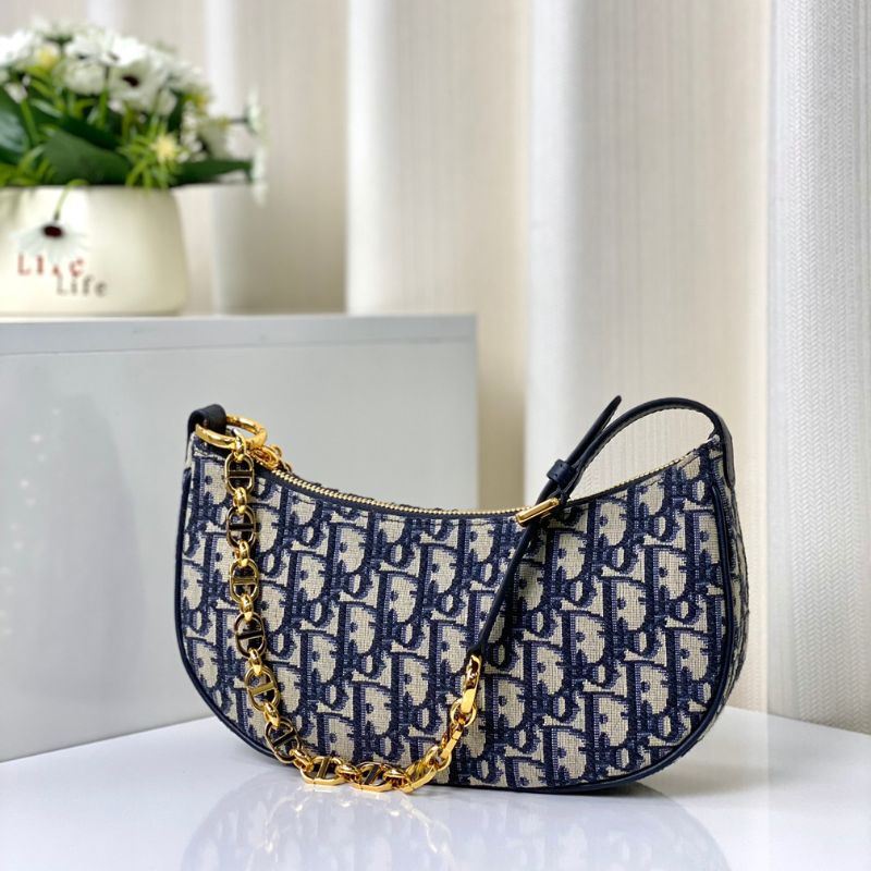 Dior Lounge Blue Oblique Jacquard Bag