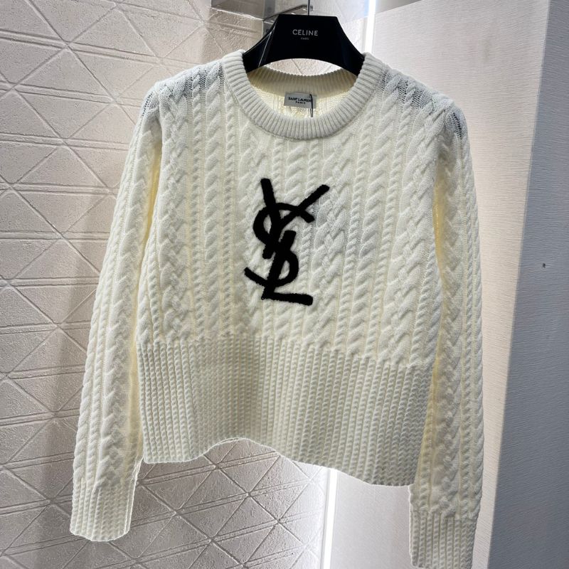 Saint Laurent Wool Knitted Textured Sweater