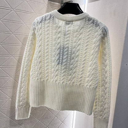 Saint Laurent Wool Knitted Textured Sweater