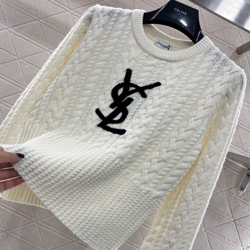 Saint Laurent Wool Knitted Textured Sweater