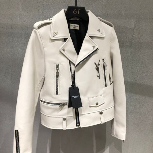 YSL Classic Couple Motorcycle Leather Jacket