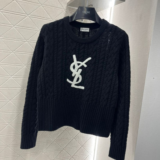 Saint Laurent Twisted Weave Wool Sweater