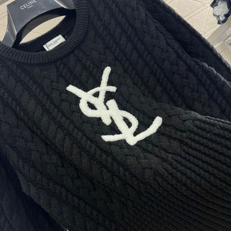 Saint Laurent Twisted Weave Wool Sweater