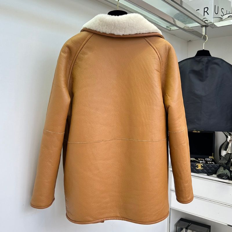 Loewe Minimalist Merino Leather Lambskin Coat