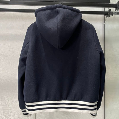 Celine Wool-Nylon Hooded Casual Jacket