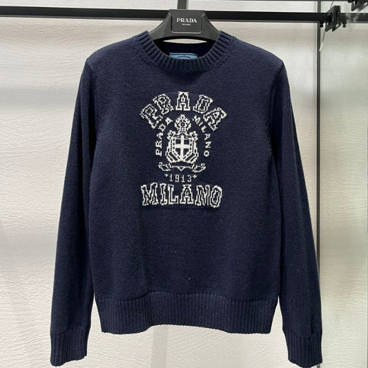 Prada 24FW Letter Crochet Knitted Sweater