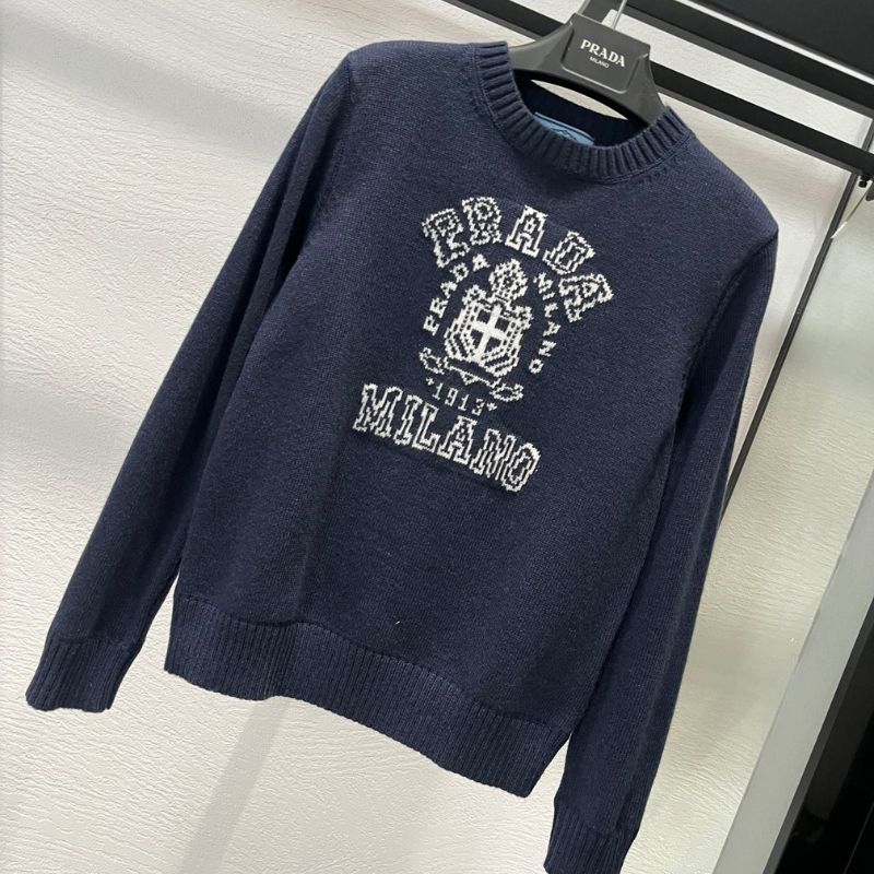 Prada 24FW Letter Crochet Knitted Sweater