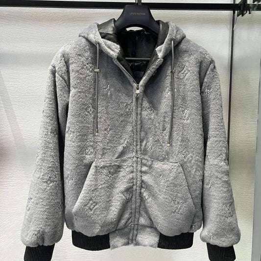 Louis Vuitton Starry Monogram Fur Hooded Jacket